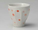 【まとめ買い10個セット品】和食器 ユ385-128 紅水玉面取湯呑【キャンセル/返品不可】【厨房館】