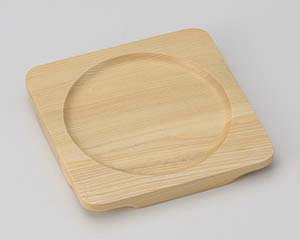 【まとめ買い10個セット品】和食器 ワ417-258 白木正角木台Dφ145【キャンセル/返品不可】【厨房館】
