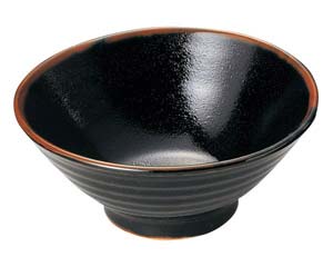 【まとめ買い10個セット品】和食器 ユ438-298 柚子天目 6.0そば丼【キャンセル/返品不可】【厨房館】