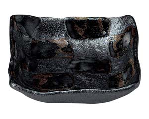 【まとめ買い10個セット品】和食器 ロ430-238 黒市松 正角小鉢【キャンセル/返品不可】【厨房館】