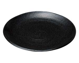 【まとめ買い10個セット品】和食器 ミ484-688 ゆらり黒結晶 8寸皿【キャンセル/返品不可】【厨房館】