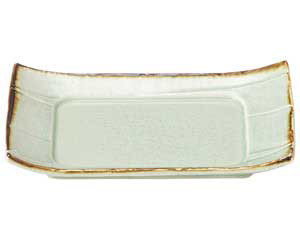 【まとめ買い10個セット品】和食器 ト463-768 翠玉(貫入) 7.5 長角四方皿【キャンセル/返品不可】【厨房館】