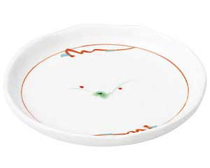 和食器 ホ232-218 赤絵花紋 3.0皿【厨房館】