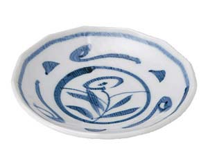 【まとめ買い10個セット品】和食器 ホ229-448 手描き唐草 4.0皿【キャンセル/返品不可】【厨房館】
