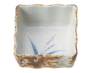 【まとめ買い10個セット品】和食器 ヤ461-688 白淡雪ススキ 正角3.6小鉢【キャンセル/返品不可】【厨房館】