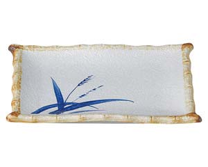 【まとめ買い10個セット品】和食器 ヤ461-768 白淡雪ススキ 角焼物皿【キャンセル/返品不可】【厨房館】