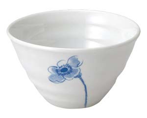 【まとめ買い10個セット品】和食器 コ486-708 ブルーポピー リップル碗 大【キャンセル/返品不可】【厨房館】