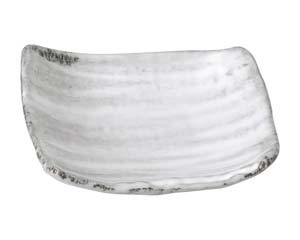【まとめ買い10個セット品】和食器 ス489-368 白刷毛目 角小皿【キャンセル/返品不可】【厨房館】