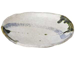 【まとめ買い10個セット品】和食器 ス489-648 織部流線 8.5号皿【キャンセル/返品不可】【厨房館】