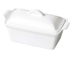 ミ530-028 白テリーヌ(小)【厨房館】