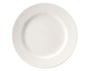 【まとめ買い10個セット品】 ホ590-168 白粉引(黒い斑点) リム19cm皿【キャンセル/返品不可】【厨房館】