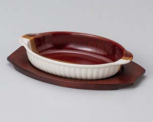 【まとめ買い10個セット品】 ス605-298 小判グラタン敷台NO.3【キャンセル/返品不可】【厨房館】