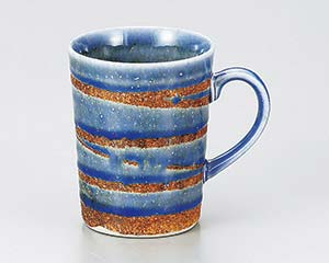 【まとめ買い10個セット品】 ホ619-258 青渦マグカップ【キャンセル/返品不可】【厨房館】