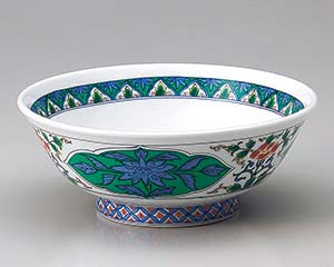 【まとめ買い10個セット品】 ヤ676-218 緑彩間取6.8高台丼【キャンセル/返品不可】【厨房館】