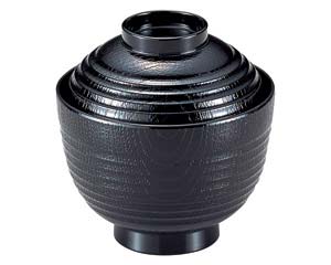 【まとめ買い10個セット品】 エ688-018 [TA]3寸荒筋木目椀 黒[洗]【キャンセル/返品不可】【厨房館】