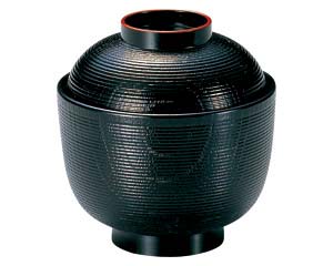 【まとめ買い10個セット品】 ヌ686-248 [TA]耐熱千筋ケヤキ小吸椀 黒天朱【キャンセル/返品不可】【厨房館】