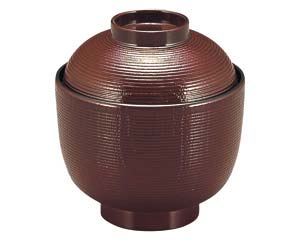 【まとめ買い10個セット品】 ヌ686-268 [TA]耐熱千筋ケヤキ小吸椀 溜【キャンセル/返品不可】【厨房館】