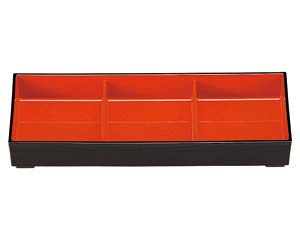 【まとめ買い10個セット品】 エ699-038 [TA]四季弁当 黒内朱3ツ仕切親[洗]【キャンセル/返品不可】【厨房館】