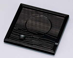 【まとめ買い10個セット品】 エ706-208 [A]角茶碗蒸し台 黒木目【キャンセル/返品不可】【厨房館】