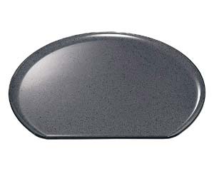 【まとめ買い10個セット品】 エ713-118 [A]錦半月盆 御影塗NS 尺2寸[ノンスリップ加工]【キャンセル/返品不可】【厨房館】