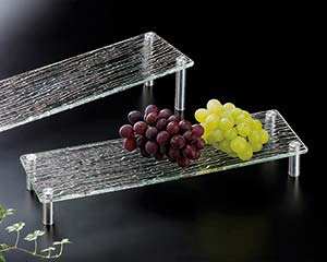 ヌ727-348 [AC・AL]50cmさざ波長角低足盛台【厨房館】