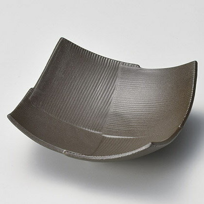 和食器 ツ039-228 筋入市松(炭化土)小鉢(中)【厨房館】