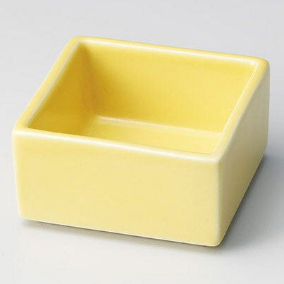 【まとめ買い10個セット品】和食器 ホ087-048 黄スタック四角小付【厨房館】