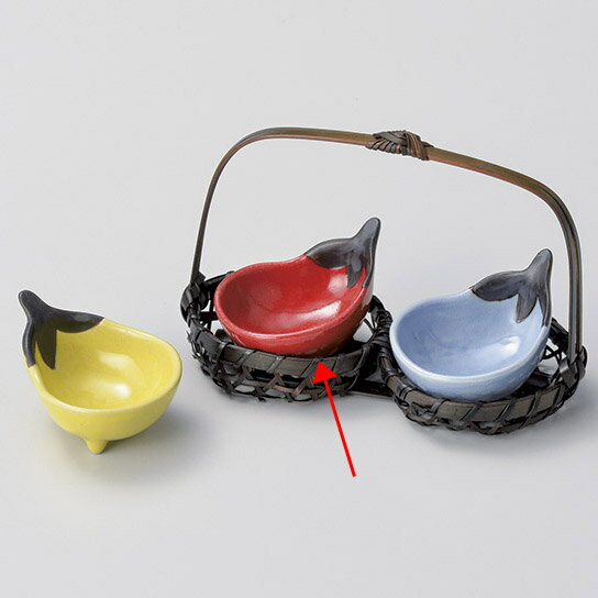 【まとめ買い10個セット品】和食器 キ090-028 赤釉 ナス型珍味【厨房館】
