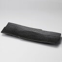 【まとめ買い10個セット品】和食器 イ170-058 黒結晶木目13.0長皿【厨房館】