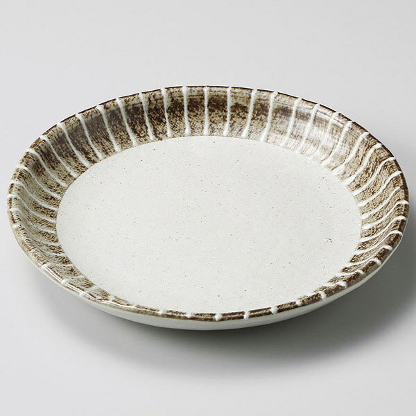 和食器 ツ228-388 粉引ライン玉渕5.5皿【厨房館】