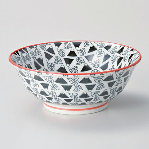 【まとめ買い10個セット品】和食器 ト683-128 富士山丸型 ラーメン丼【厨房館】
