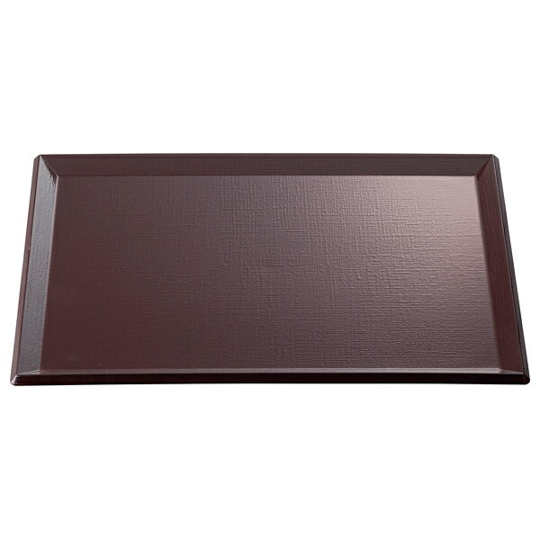 【まとめ買い10個セット品】和食器 エ710-798 [TA]耐熱長手布目盆 新溜NS尺2寸[ノンスリップ加工]【厨房館】