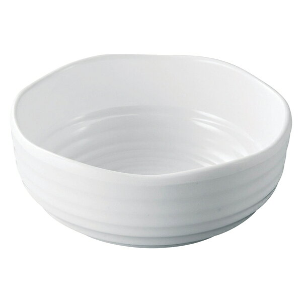 【まとめ買い10個セット品】和食器 ヌ725-138 [M]φ10.7波渕外筋丸鉢 白グロス【厨房館】
