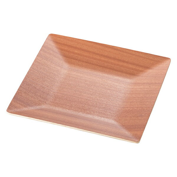 【まとめ買い10個セット品】和食器 ホ738-178 マホガニー正角型トレー 26cm【厨房館】