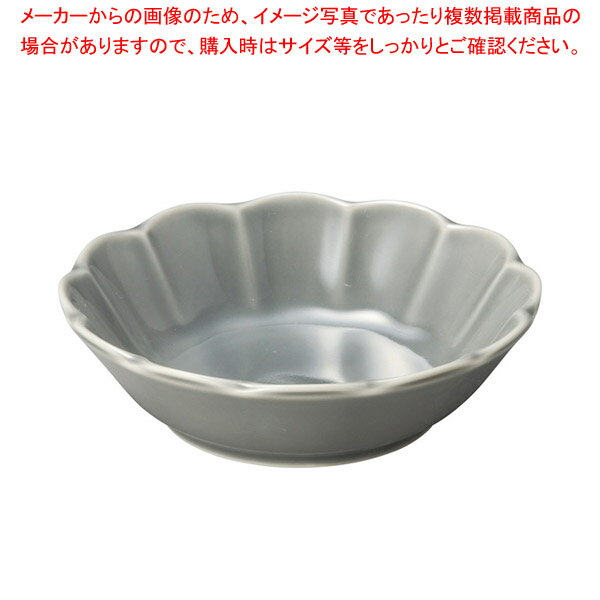 カ542-638 グレー花型13cm小鉢 【厨房館】