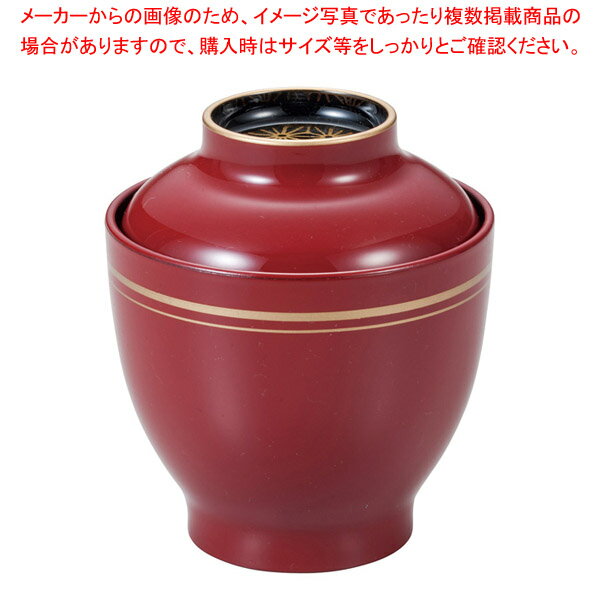 エ689-108 [TA]3寸宝寿小吸椀朱麻の葉 金ライン[洗] 【厨房館】