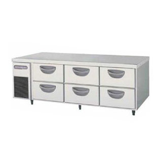 フクシマガリレイ ヨコ型 ドロワーテーブル冷蔵庫（2段） 幅1630×奥行600×高さ550 LBC-160RM2 【メーカー直送/後払い決済不可】【業務用 冷蔵庫 横型 冷蔵庫 台下 冷蔵庫 業務用 横型冷蔵庫 冷蔵コールドテーブル】【厨房館】