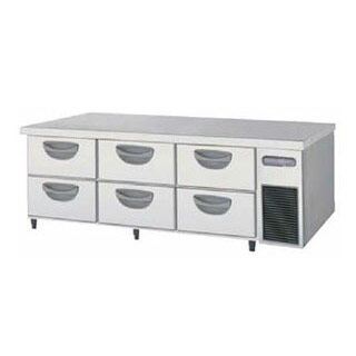 フクシマガリレイ ヨコ型　ドロワーテーブル冷蔵庫（2段） 幅1630×奥行750×高さ550 LBW-160RM2-R 【メーカー直送/後払い決済不可】【業務用 冷蔵庫 台下 業務用 横型冷蔵庫 冷蔵コールドテーブル 台下冷蔵庫 横型 保冷庫】【厨房館】