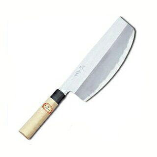 商品概要●商品名:堺孝行 霞研 寿司切包丁 21cm●刃渡:210mm●銘:堺孝行●柄:プラスチック安来の白鋼を使用し、廉価でお届けする和包丁です。霞研包丁シリーズ霞研案来の白二鋼を使用し、安価でお届けする普及品の和包丁です。 霞研　正夫元々は関西型の刺身包丁だが現在は全国的、関西では正夫（しょうぶ）関東では柳刃ともいう。&nbsp;霞研　ふぐ引ふぐ等の薄造り用で柳刃より幅も厚みも薄い。別名テッサ包丁ともいう。&nbsp;霞研　蛸引元々関東型の刺身包丁だが最近は柳刃に押されて使う人が減ってきている。 &nbsp;霞研　相出刃魚や鳥を卸す物だが厚みや長さによってかなりの種類に分かれ用途は広い。&nbsp;霞研　船行出刃魚や鳥を卸す物だが厚みや長さによってかなりの種類に分かれ用途は広い。&nbsp;霞研　鎌形薄刃関西型の野菜切で小さい物は面取りなどの細工包丁として使う。 &nbsp;霞研　薄刃関東型の野菜切で一般的には片刃だが地方によって両刃の物もある。&nbsp;霞研　むき物&nbsp;寿司切り&nbsp;霞研　骨切（鱧切）鱧等の小骨の多い魚の骨を細かく切る為の専用包丁。 &nbsp;●刃物など金属製品をお使いになる前に料理で使う包丁や刃物など金属製品は食材を調理した後、すぐに洗浄してください。食材が刃物についたまま、放置されますと錆や水アカの原因となります。また、水洗いをした後、濡れたままで放置すると錆や水アカが発生しますので使用後はふきん等で水気を取り、風通しの良いところで乾燥させて下さい。また柄の付け根は濡れたままにすると腐りやすくなりますのでご注意ください。【2017PO】【2018PO】【 業務用 】堺孝行 霞研 寿司切包丁 21cm業務用 和包丁【 庖丁 包丁 和包丁 sakai houcho 】 【厨房館】