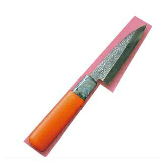 VG-10バラン切り オレンジラバー柄 105mm【厨房館】