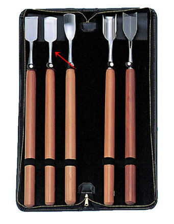 堺孝行 5本組氷ノミセット用［全長50cm］ 先丸ノミ 刃巾：3.3cm【業務用 氷彫刻 業務用】【厨房館】