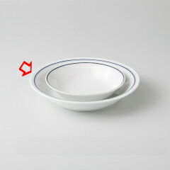 樂天商城 - 和食器 ブルーボーダー 7半クープ 37A396-14 まごころ第37集 【キャンセル/返品不可】【厨房館】