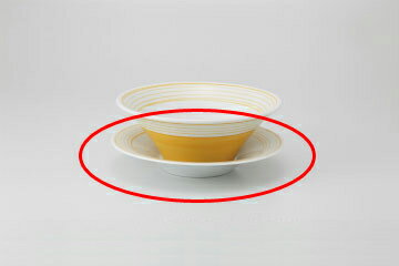 和食器 イエロー スクリュー8インチ敷皿 37M349-26 まごころ第37集 【キャンセル/返品不可】【厨房館】