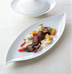 Rakuten - 和食器 シャインホワイト リーフプレート(大) 37K408-06 まごころ第37集 【キャンセル/返品不可】【厨房館】