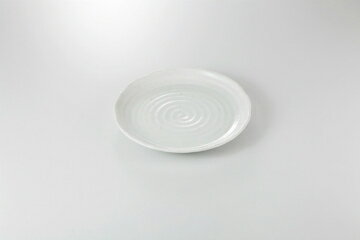 和食器 縄文粉引 8.0皿 37K239-15 まごころ第37集 【キャンセル/返品不可】【厨房館】