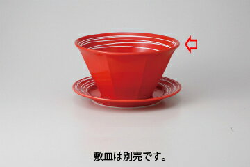 Bowls - 【38K384-05】レッド釉白一珍 切立八面丼まごころ第38集【キャンセル/返品不可】【 おしゃれ 食器 テーブルウェア 業務用 居酒屋 レストラン 喫茶店 ホテル 家庭用】【厨房館】