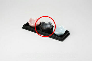 和食器 黒水晶 木の葉珍味 37K144-03 まごころ第37集 【キャンセル/返品不可】【厨房館】