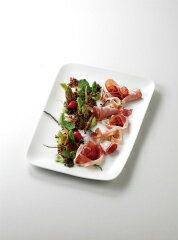 和食器 シャインホワイト 変型長角皿(大) 37K411-10 まごころ第37集 【キャンセル/返品不可】【厨房館】