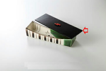 和食器 青織部 橋形前菜木蓋 37K154-11 まごころ第37集 【キャンセル/返品不可】【厨房館】(3)