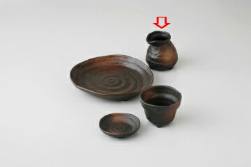 【まとめ買い10個セット品】和食器 黒備前吹 そば徳利 37Q324-15 まごころ第37集 【キャンセル/返品不可】【厨房館】